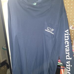 Vineyard Vines Men's Long Sleeve Navy Tee